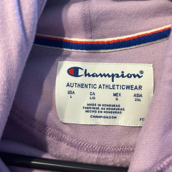 Women’s CHAMPION Purple Pullover Hoodie Sweatshirt Large - Picture 5 of 11